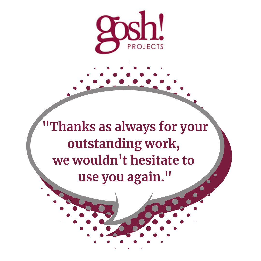 What a lovely way to start a new week... here's some recent feedback from one of our repeat customers. Thanks for the kind words!

"Thanks as always for your outstanding work, we wouldn't hesitate to use you again."

#feedback #customerservice #review #goshprojects #goshoffice