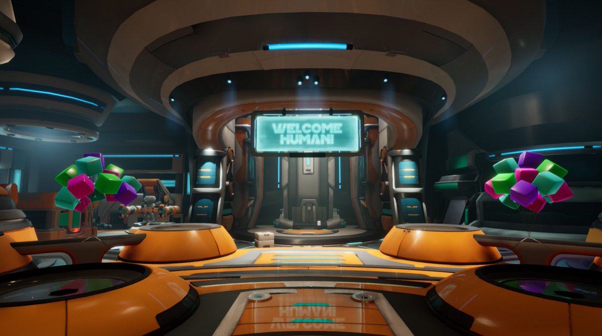 BeyondOurStars's tweet photo. #workfromhome #zoom #skype backdrops. Welcome to the Space Lab. If you look to the left you might see a wild inventor hacking the universe in Feenk’s lab. To the right, Zenmay might be mapping out the reclaimer’s next system target on the Holomap. Welcome, Human. https://t.co/uO8b51z4yB