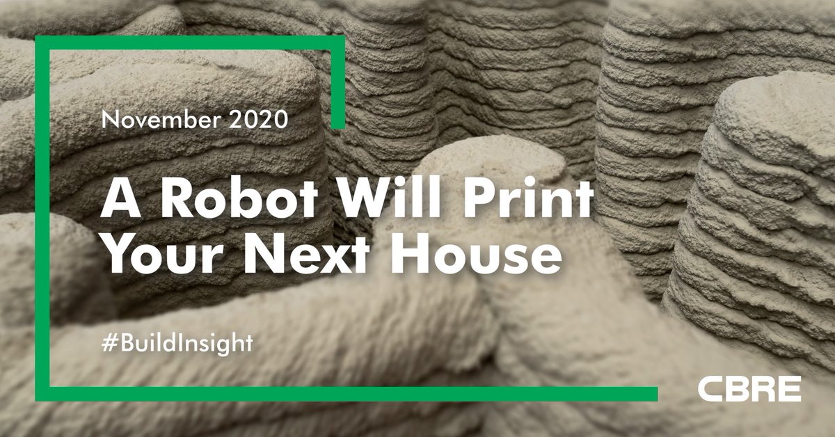 CBRE_UK's tweet photo. We can see the immediate benefits of 3D printing #technology, namely low labour resource, less waste, more accuracy and above all, speed. But what are the barriers? Read our latest blog: https://t.co/Y5jkSKnIgR
#CBREBuildingConsultancy https://t.co/JeQQj88lli