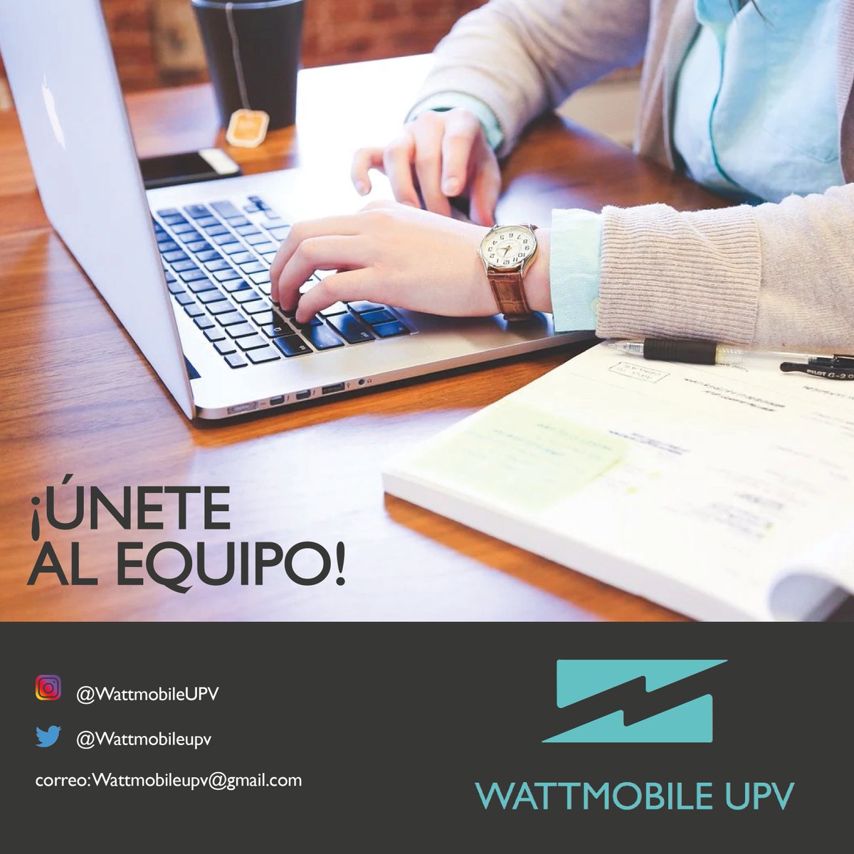 🆕🆕 <a href="/wattmobileupv/">WattmobileUPV</a> está buscando estudiantes de nuestra Facultad para incorporar al equipo. Su objetivo es realizar un coche eléctrico de Rally. 

👉 Podrás desarrollar competencias. 
👉 Poner en práctica los conocimientos de clase. 
👉 Iniciar una carrera profesional.

#GEUPV