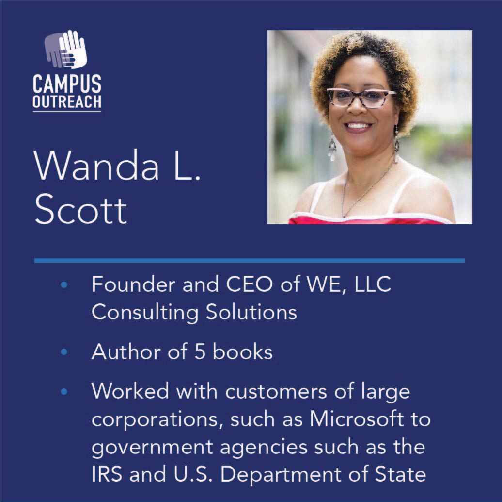 CampusOutreach's tweet photo. Meet Wanda L. Scott, one of our #VirtualPodium presenters! Learn more about how we can virtually bring live programs to your campus.
Schedule a presenter today ➡️ https://t.co/sklpM4X57t
@WandasWalk
#EducationalConsulatant
#Empowerment
#Speaker https://t.co/vrVvjxHafp