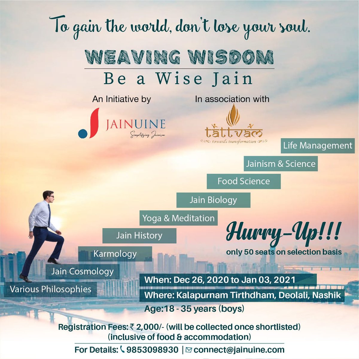 Jainuine_'s tweet photo. Do you want to Be a sheep in the herd?
OR
Do you want to "Be a Wise Jain".

Hurry Up!!! Register today! 
Fill this small form: https://t.co/SkHM7odSAi https://t.co/E6L3bU5Yc2