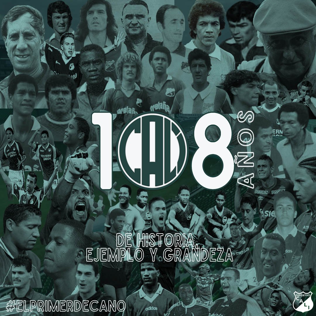 Una historia de amor que celebra su aniversario 108.

Inmortalizada por miles de figuras que han dejado su aporte, para que este legado sea transmitido generación tras generación.

¡Somos Deportivo Cali! ¡Orgullosamente caleños!

#ElPrimerDecano
#DeportivoCali108Años