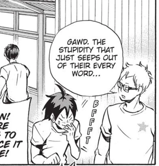 Tsukishima talks only for Yamaguchi to hear 