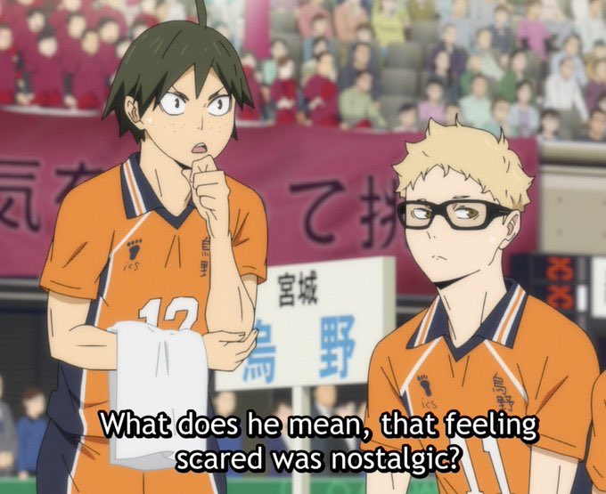 Tsukishima talks only for Yamaguchi to hear 
