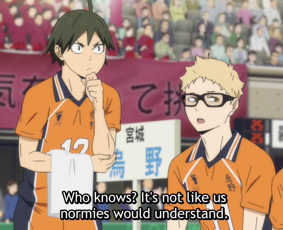 Tsukishima talks only for Yamaguchi to hear 