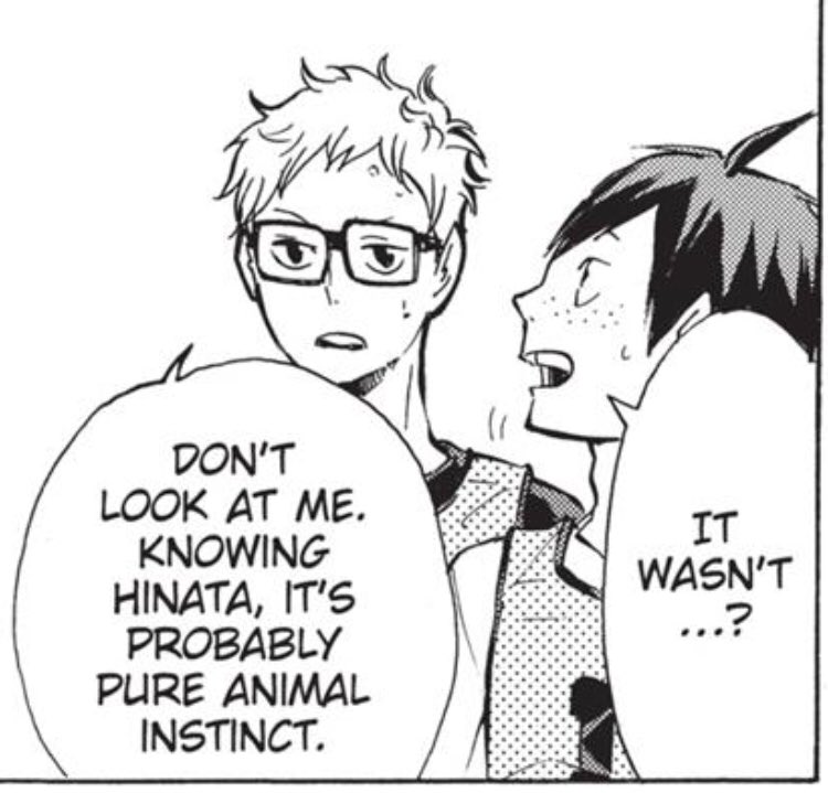 Tsukishima talks only for Yamaguchi to hear 