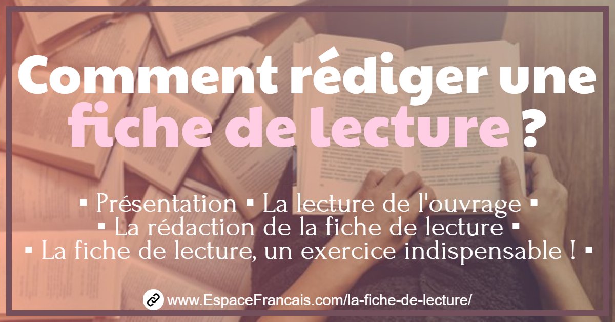 EspaceFrancais's tweet photo. ✍ Comment rédiger une fiche de lecture ?
► https://t.co/nW8ZflkDs0
La lecture de l’ouvrage • La rédaction de la fiche de lecture • La fiche de lecture, un exercice indispensable !
#École #Collège #Lycée #Littérature #RentréeLittéraire #Lecture #FicheDeLecture https://t.co/GbiDMQo2F7
