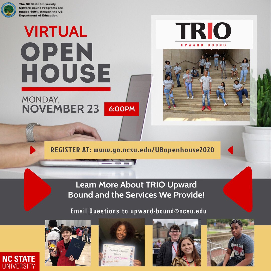 ncsuub's tweet photo. Join us TONIGHT @ 6:00PM for our virtual open house! Registration link: https://t.co/h1stnrfePT 
@VCHSVipers @FHSRedRams @LouisburgHSFCS @bunnhs @eastwakehs https://t.co/qPoStpx6Yd