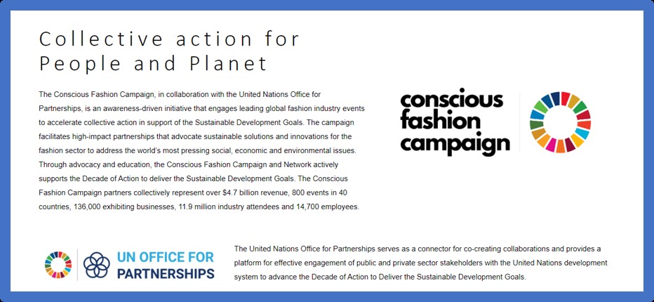 SustDev's tweet photo. The Conscious Fashion Campaign facilitates high-impact🔝 partnerships🤝 that advocate sustainable solutions &amp; innovations for the 👗fashion sector to address the 🌎’s most pressing social, economic &amp; environmental issues. 
#GlobalGoals

Learn more here👇 https://t.co/W0Ns9BxEsr https://t.co/8MGdwQeo62