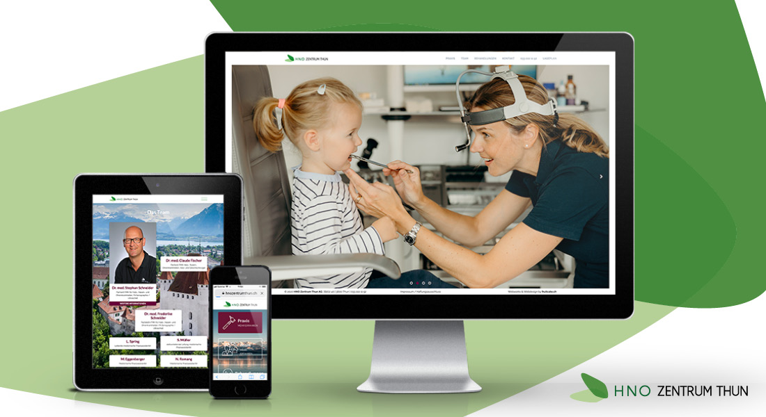 Ganzheitlichen Hals-Nasen-Ohren-Medizin unter einem Dach in Thun. Die moderne, sehr übersichtliche CMS-Website ist ein Werk von Fruitcake: Kreation, Redaktion, Webdesign, Programmierung und die Webwartung. All-in, all in house. Desktop oder responsive: fruitcake.ch/de/reference/h…