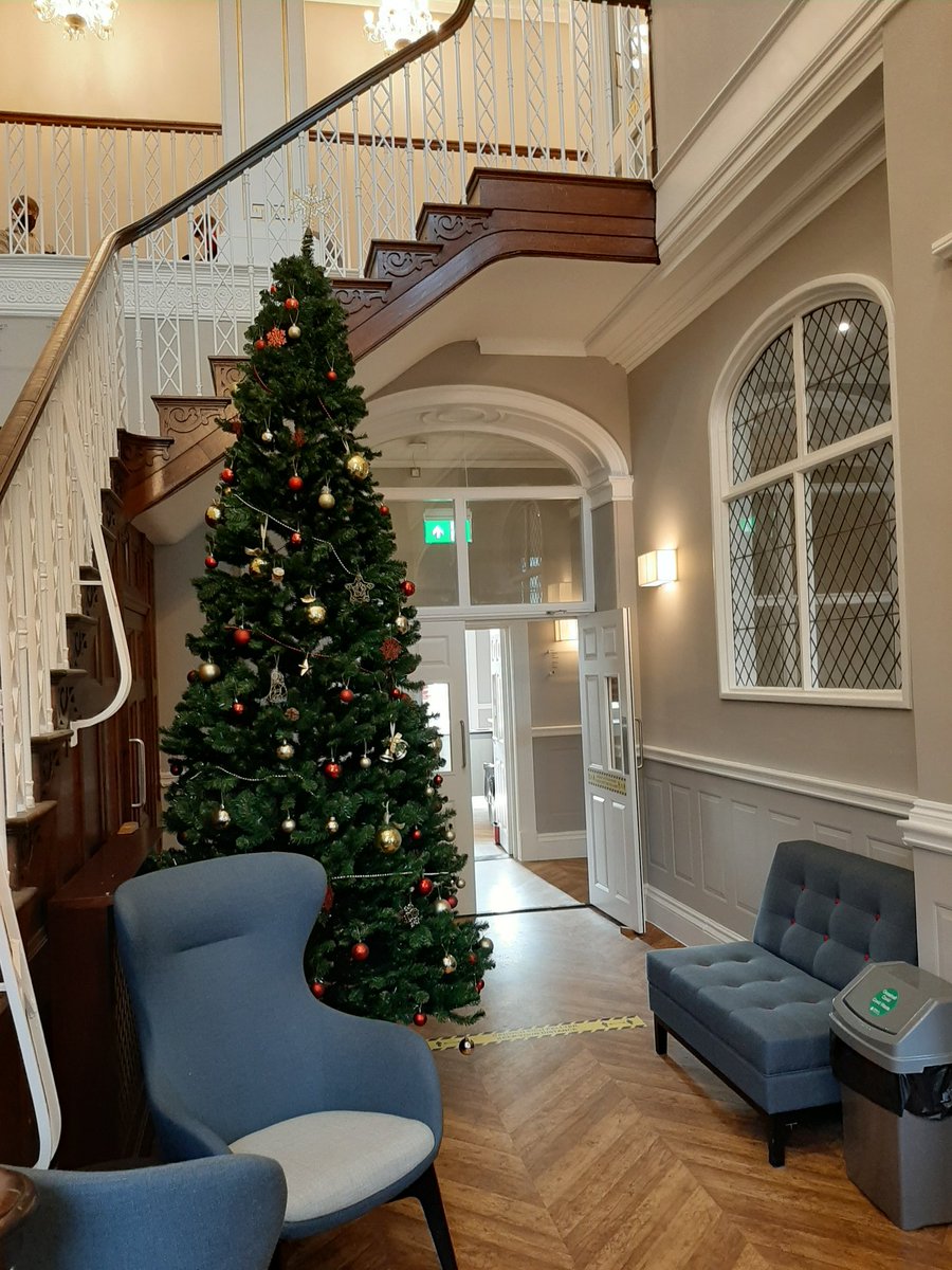 Nice to see the Christmas tree up at the newly opened Sketty Hall Business School <a href="/GowerCollegeSwa/">Gower College Swansea</a>
