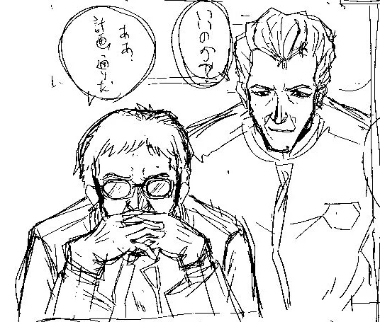 今回初めておっさん描きました…

冬月副指令ガタイ超いいんですけど… 