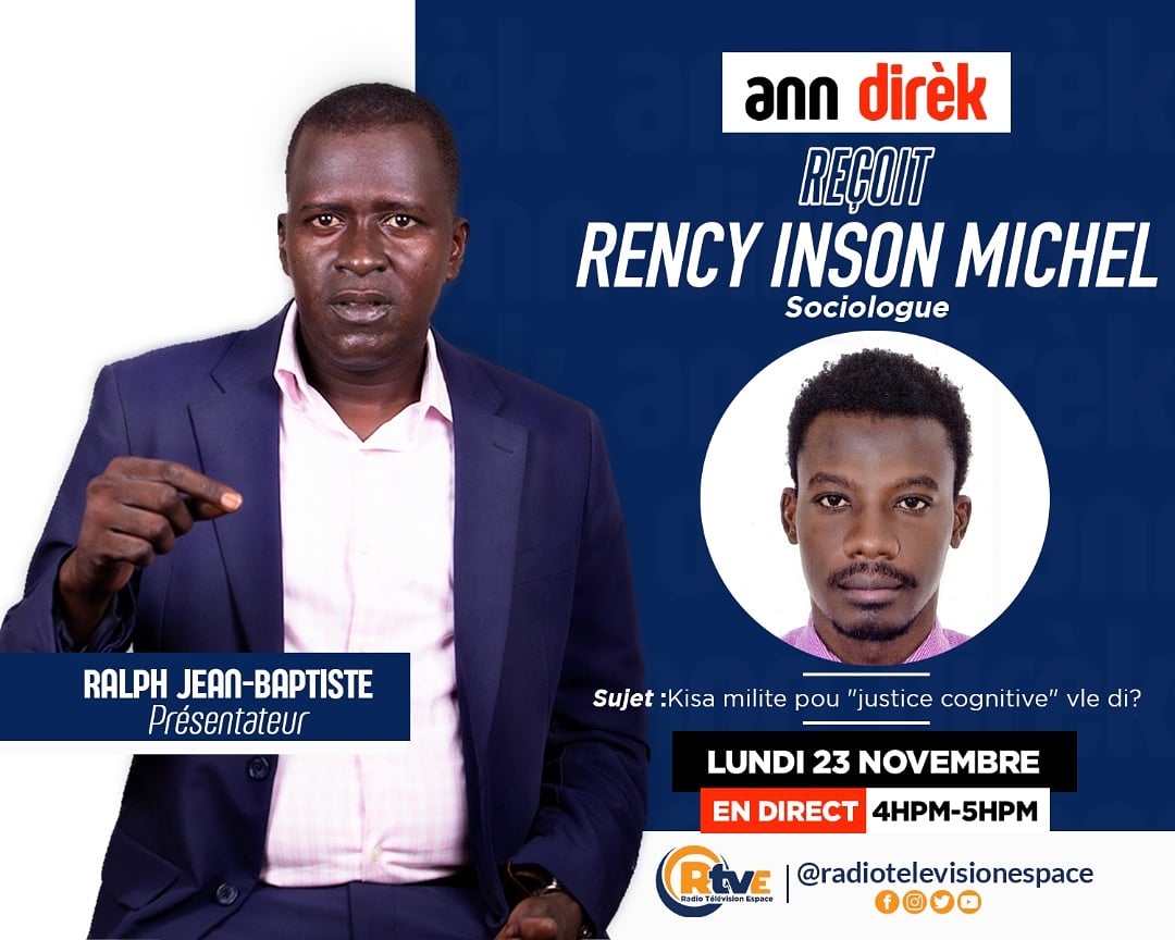 Rencymichel's tweet photo. Nous sommes "An n dirèk" ce soir à 4 h pm sur le 94.1 et sur la chaîne 34, RadioTélévision Espace!

An n dirèk,yon espas pou tout moun! https://t.co/OmhPOsaDfN https://t.co/jheyZzdE9F
