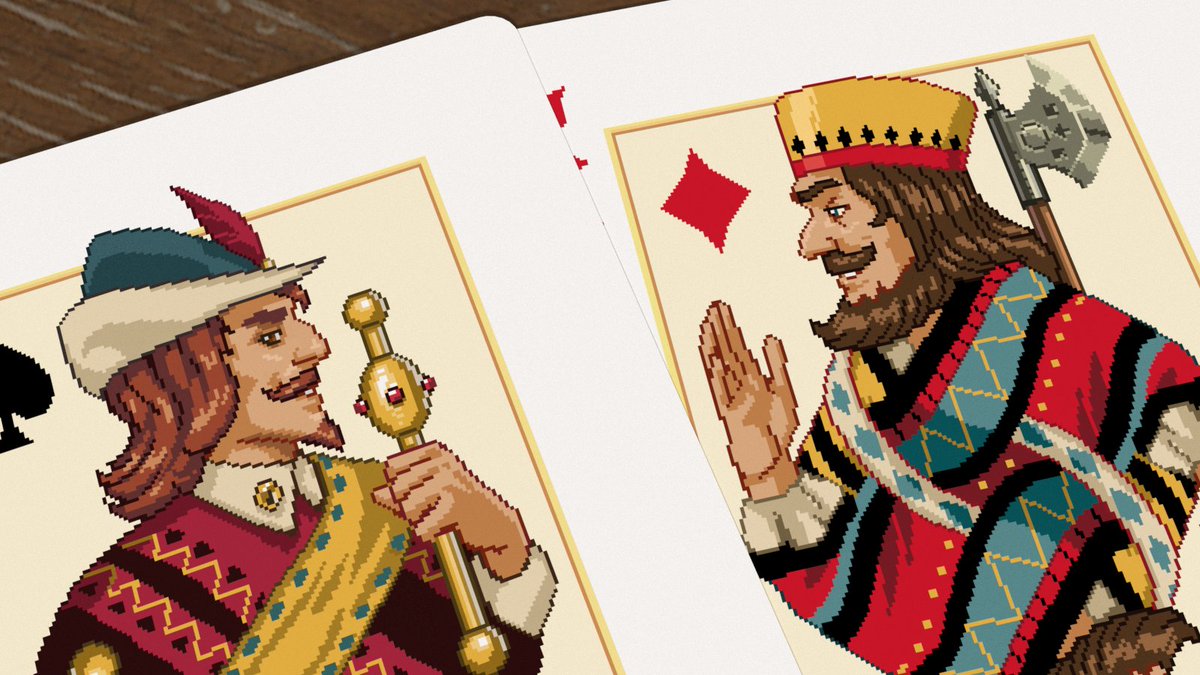 bluebox_bbi's tweet photo. Pixel Kingdom playing cards #cardistry #playingcards #cardporn #cardart #useyourcards #cardmagic #projectwelove
#playingcardcollector #playingcarddesign #cardistrylife #pixelart #pixelartwork #retrogaming #retrogames #retrogamer #deckedoutcards #kardify

https://t.co/wD46jEIVFi https://t.co/WXTmwXyfAt