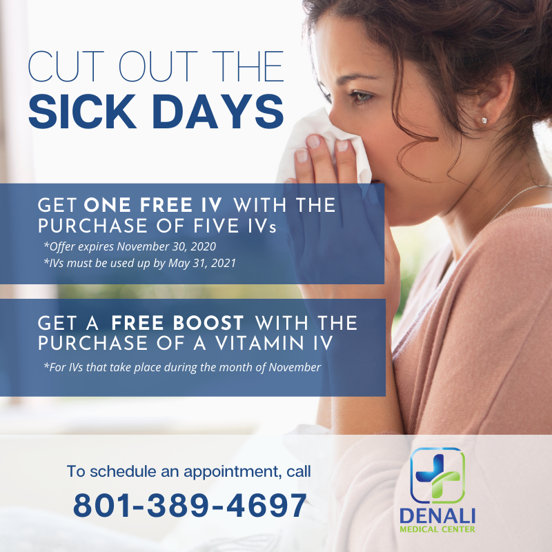 Denali_Med's tweet photo. IV Special ends Monday 11/30!

Come in for an Immunity IV at the first sign of sickness or when you're going to be surrounded by a lot of people (ex. before flights, holidays and other large gatherings).

For more info on our Boost options, please visit https://t.co/Hlcrtnk7rk https://t.co/I14SwSmVb9