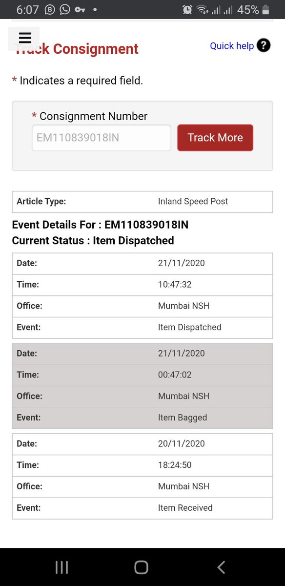 Momin_Nehal's tweet photo. @IndiaPostOffice courier bagged on 20-11-2020, until no any update on track, &amp; still not receive 
It's too much delay!!! https://t.co/HZ8Ss4lodN