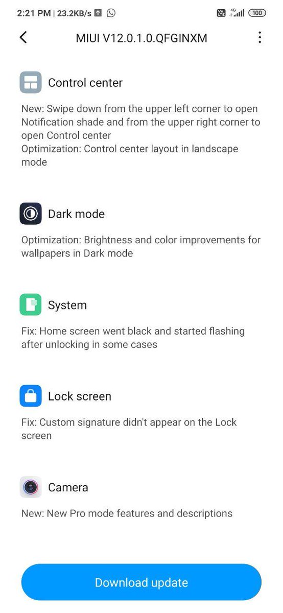 Tech__Cosmos's tweet photo. ✔️Xiaomi has started rolling out MIUI 12 Stable update for Redmi Note 7 users in India.
👉MIUI 12.0.1.0.QFGINXM
🗃Size - 579MB
🔐October Android security patch.
#RedmiNote7 #Redmi #Xiaomi #Mi #redmiupdate https://t.co/1bGaqaXuK4