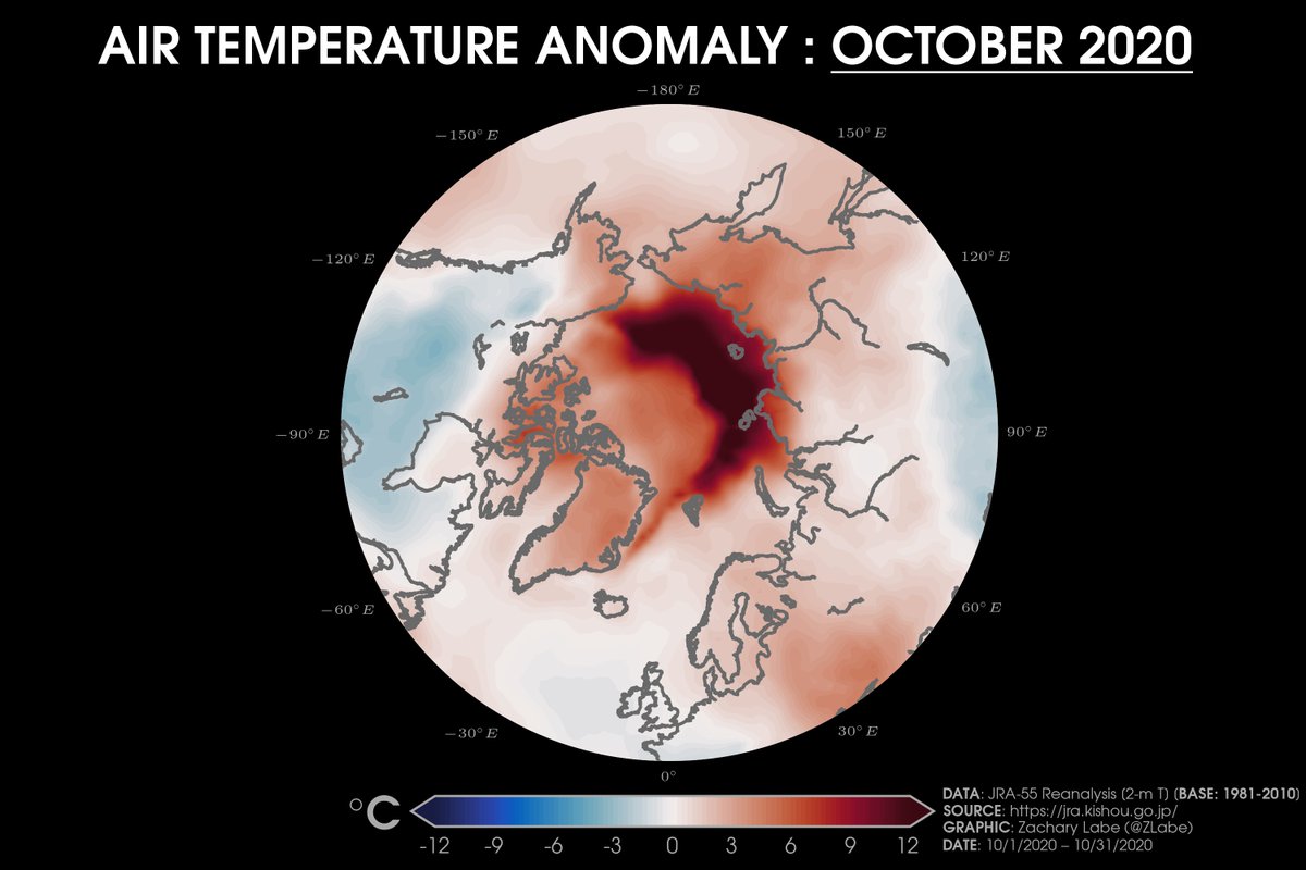 ZLabe's tweet photo. October 2020 was another warning for the new #Arctic 🚨 https://t.co/CCliOgdGrw