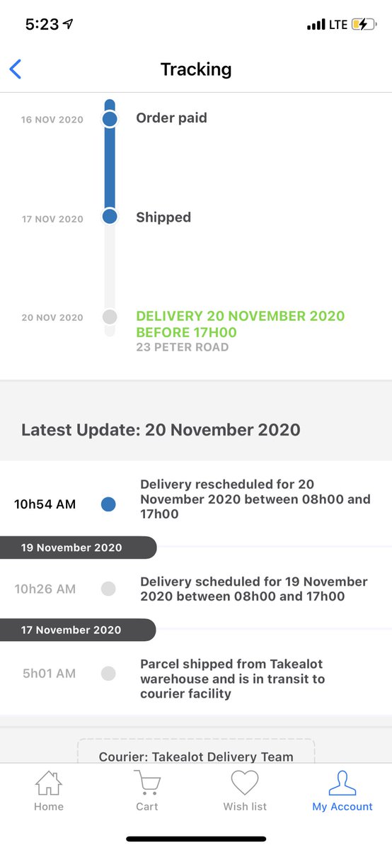 YaseenK's tweet photo. @TAKEALOT would love to know where my package is and when I can expect it? 
#GettingAnnoyed https://t.co/zokaWryMI5