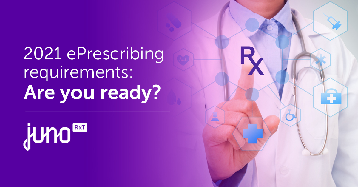 DSSHealthIT's tweet photo. Are you ready to meet 2021 ePrescribing requirements for controlled substances? With Juno RxTracker it's possible to easily be up-and-running with a solution that both meets requirements &amp; streamlines the ePrescribing process. https://t.co/xB5QORnuda https://t.co/ZHCTWn45C7
