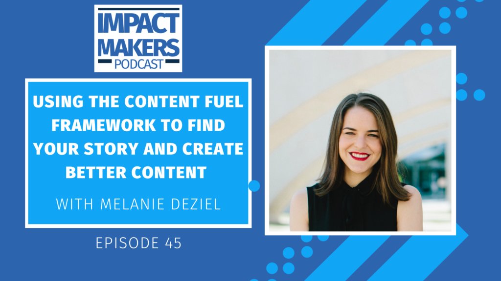 JenniferMcClure's tweet photo. In Episode 45 of the #ImpactMakersPodcast, @mdeziel shares about her new book, and her personal mission to help others to create content that they can be proud of, and will get their messages heard.
Listen to our conversation -> https://t.co/sgLxQSHCrp
#ContentFuelFramework https://t.co/ViVJQKnxu0