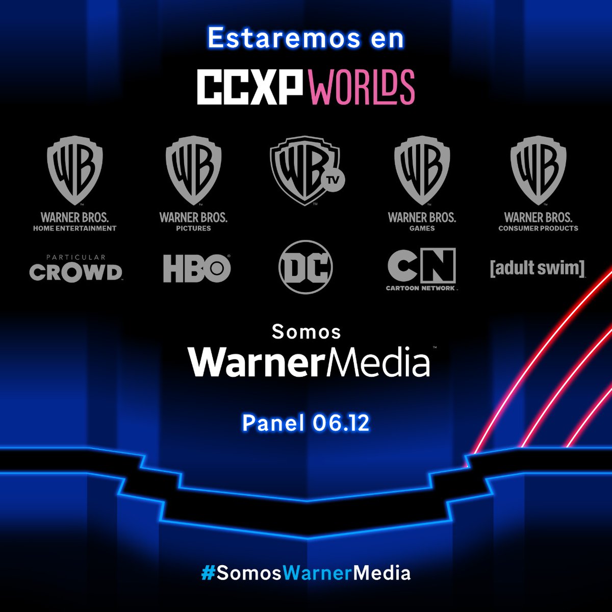 HBOLAT's tweet photo. Todos juntos por primera vez. Solo podría ser en #CCXPWorlds. Panel, domingo 6 de diciembre. #SomosWarnerMedia #HBONaCCXP https://t.co/9zHpWXUXkP