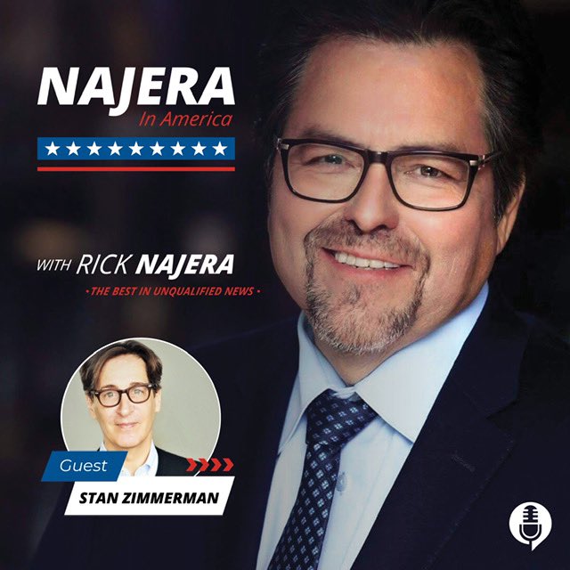 NajeraInAmerica's tweet photo. Great to have @zimmermanstan for this episode of #NajeraInAmerica American television producer, director and screenwriter. Zimmerman has written for many television series including #TheGoldenGirls, #Roseanne and #GilmoreGirls 1996 feature film #AVeryBradySequel. https://t.co/TM1JRIsLvv