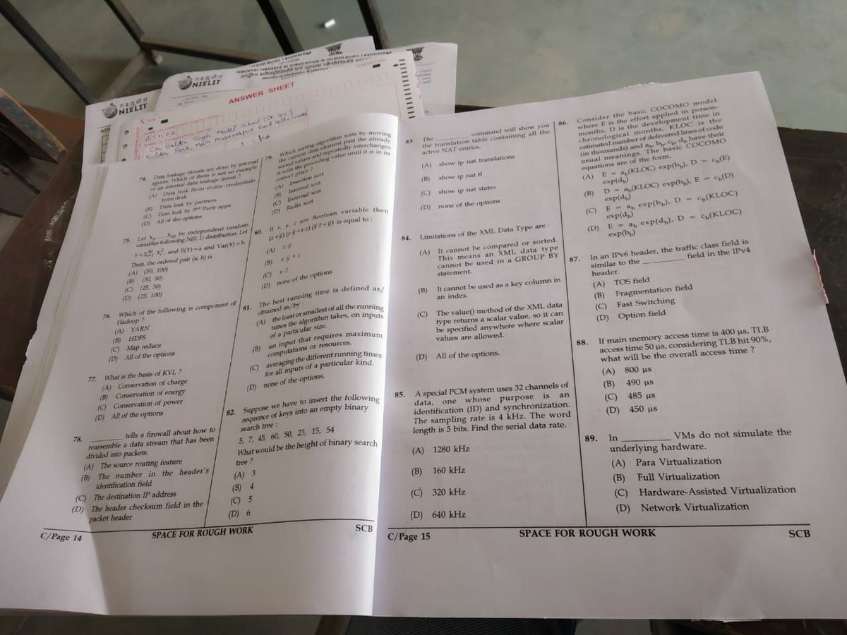 rakshpals's tweet photo. @NIELITIndia @NICMeity 
How is this possible?
Photo clicked during the examination while the mobile phone was not allowed in the examination hall??
in this pic, OMR sheet is clearly visible name of the candidate is Ashok. centre name ch. baldev singh https://t.co/YfVKas2lcn