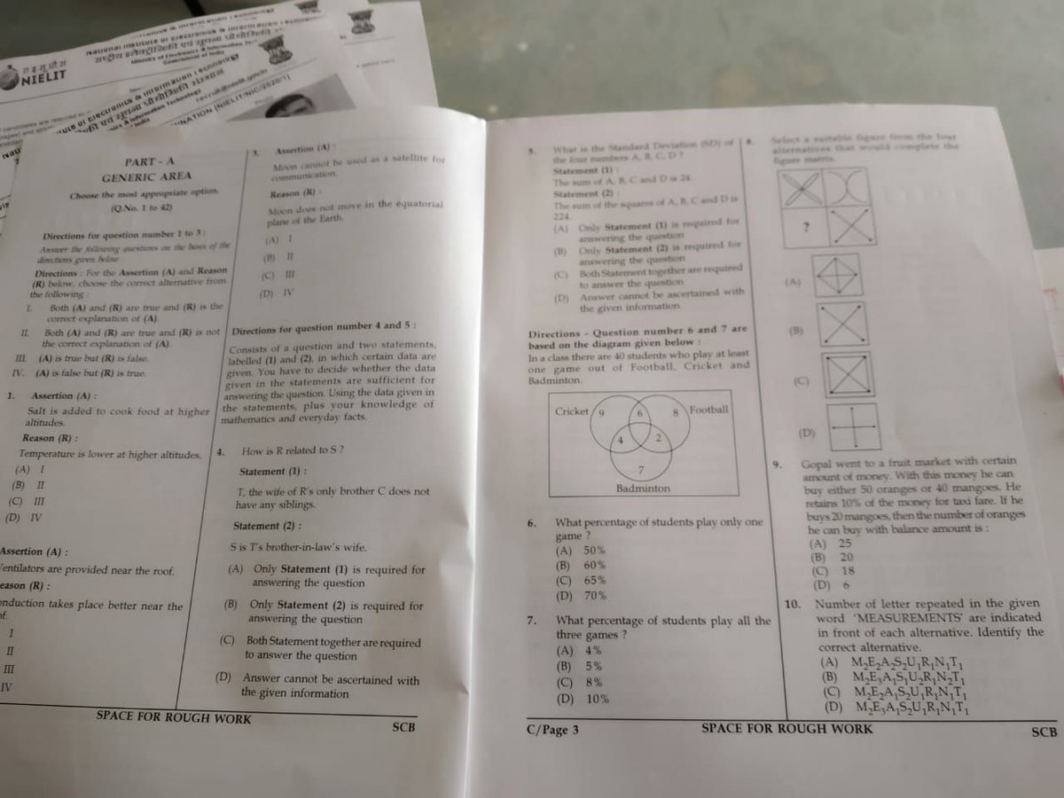 rakshpals's tweet photo. @NIELITIndia @NICMeity 
How is this possible?
Photo clicked during the examination while the mobile phone was not allowed in the examination hall??
in this pic, OMR sheet is clearly visible name of the candidate is Ashok. centre name ch. baldev singh https://t.co/YfVKas2lcn