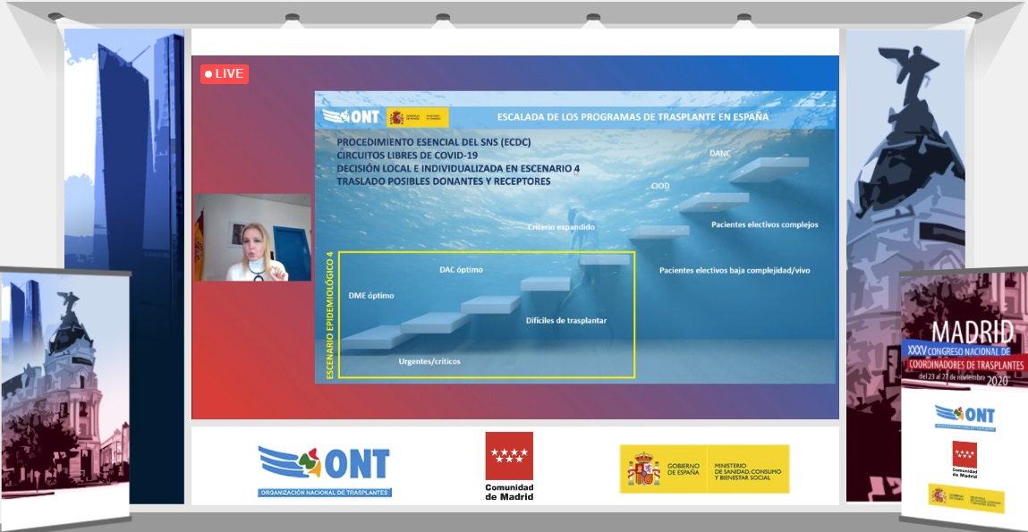 ONT_esp's tweet photo. #PlanPostCovid: @BDGuezGil explica el proceso de recuperación de la actividad que ha coordinado la @ONT_esp y que se ha realizado de forma gradual y siempre tomando las máximas medidas de seguridad #ctrasplantes2020 https://t.co/sIe3jDtomt