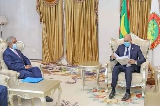 POLISARIO17's tweet photo. تسلم الرئيس الموريتاني السيد محمد ولد الشيخ الغزواني صباح اليوم الاثنين بالقصر الرئاسي في نواكشوط، رسالة خطية من أخيه فخامة السيد إبراهيم غالي، رئيس الجمهورية العربية الصحراوية الديموقراطية، عند استقباله الكبير لوزير الخارجية الصحراوي

#بوليساريو_تنتصر https://t.co/HVBrcxxk0n