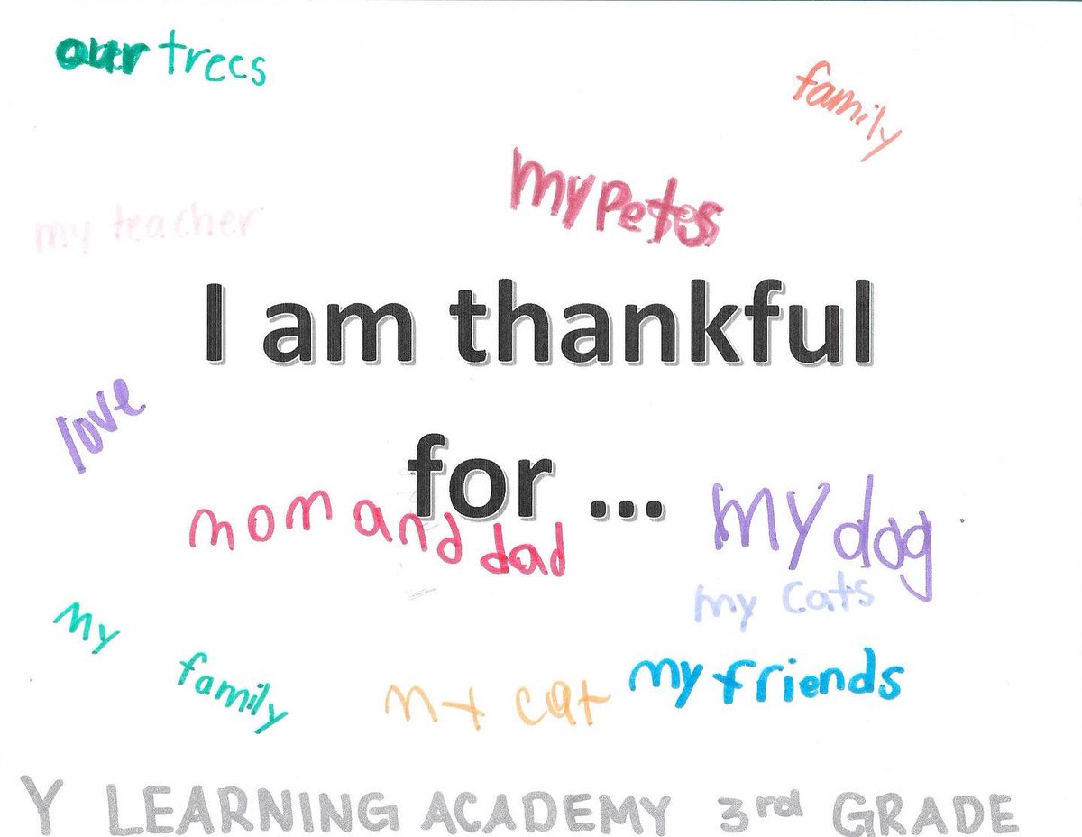 SabreVoice's tweet photo. Students at the YMCA Learning Academy want us to know what they’re thankful for. Now it’s our turn. What are you thankful for? 🦃 #fonddulacfamilyymca #thanksgiving https://t.co/qC2CYjCmqj