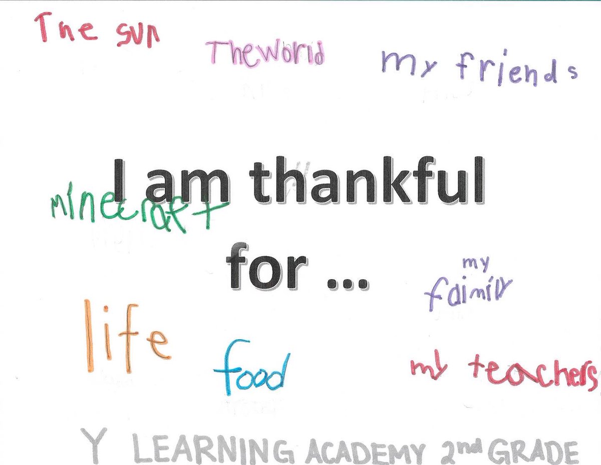 SabreVoice's tweet photo. Students at the YMCA Learning Academy want us to know what they’re thankful for. Now it’s our turn. What are you thankful for? 🦃 #fonddulacfamilyymca #thanksgiving https://t.co/qC2CYjCmqj