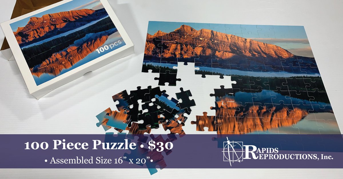 HOLIDAY SALE
Give a unique gift this year while also shopping local... Simply upload your photo and we'll turn it into a 100 piece high quality puzzle!
SHOP NOW
-> rapidsrepro.com/custom-puzzles/ <-