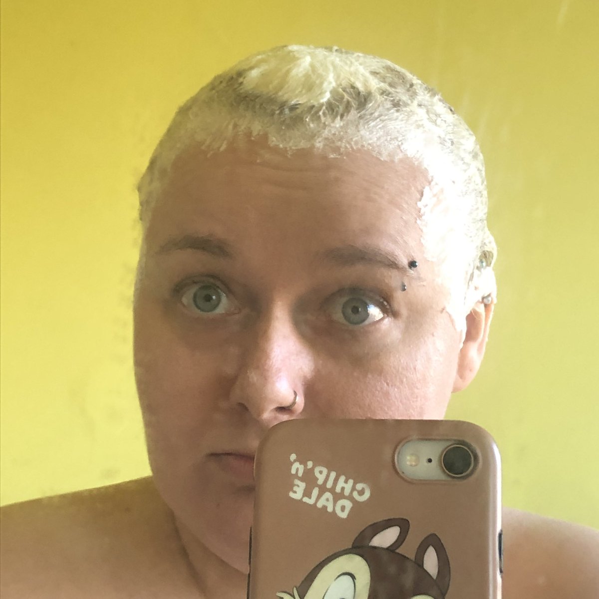 bunnyhuggerpro's tweet photo. Before, during and after. Aahhhh that’s better #blonde #bleachtime https://t.co/dytn9GKgwT