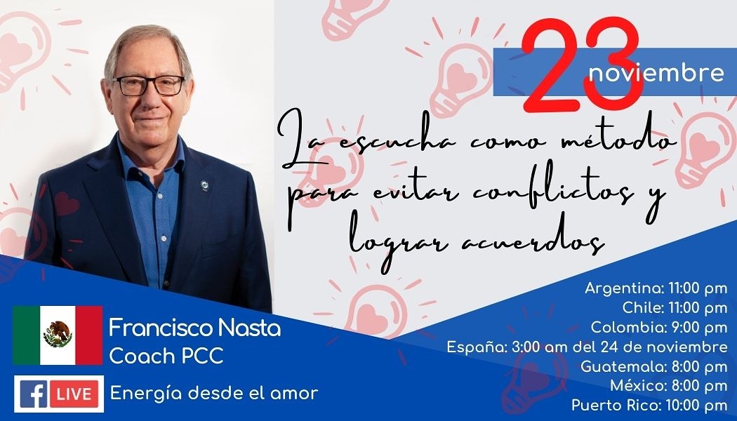SAMA_Coaching's tweet photo. Hoy gran ponencia a cargo de @fnasta . Te esperamos en nuestro programa Energía desde el amor..

#SAMAcoaching
#energiadesdeelamor
#cierre2020
#noestassolo https://t.co/KatzuyndvE