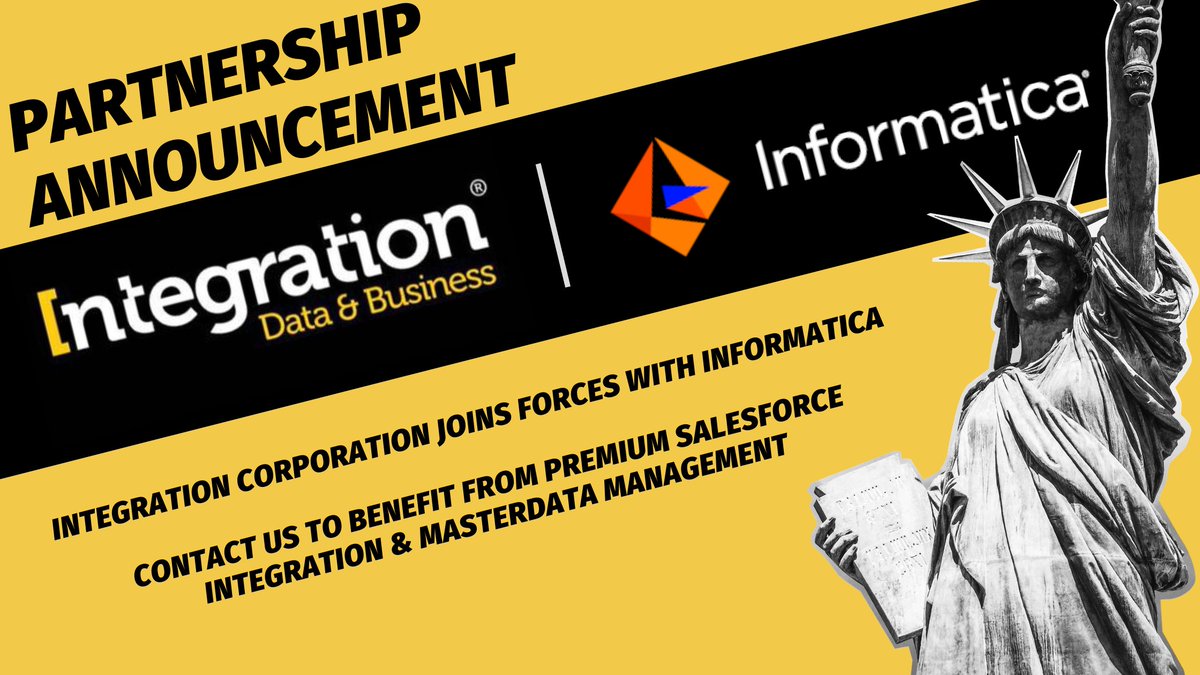 IntegrationCorp's tweet image. #IntegrationCorporation proudly announces their partnership with global Software Development Powerhouse #Informatica.

Establishing a premium offering for #Salesforce Integration and #MasterdataManagement.

Visit: bit.ly/3foPIpo

#Salesforce#Integration#MDM