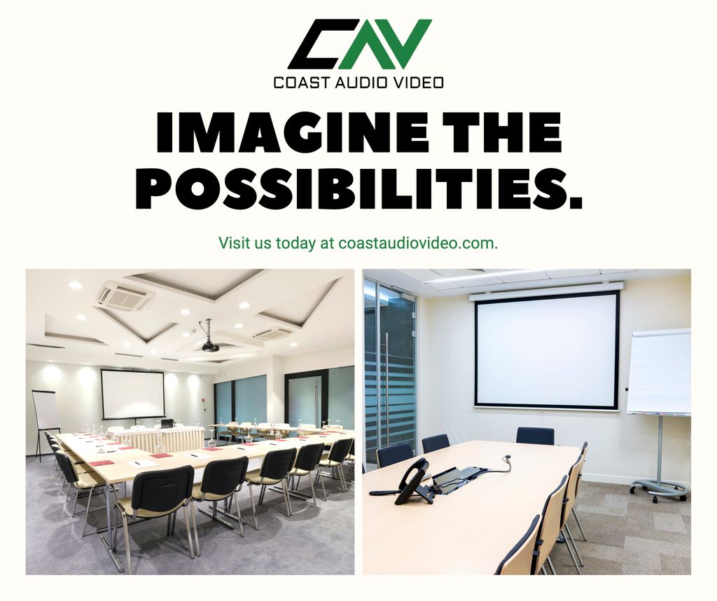 CoastTechGroup's tweet photo. When we upgrade a large conference room, we can set up your audio and video systems to work together in one big room or work independently in smaller breakout rooms. Oh, the possibilities. 

#MakingMeetingsGreatAgain #CoastAudioVideoNation #LawtonAV https://t.co/5euDuOkrtL