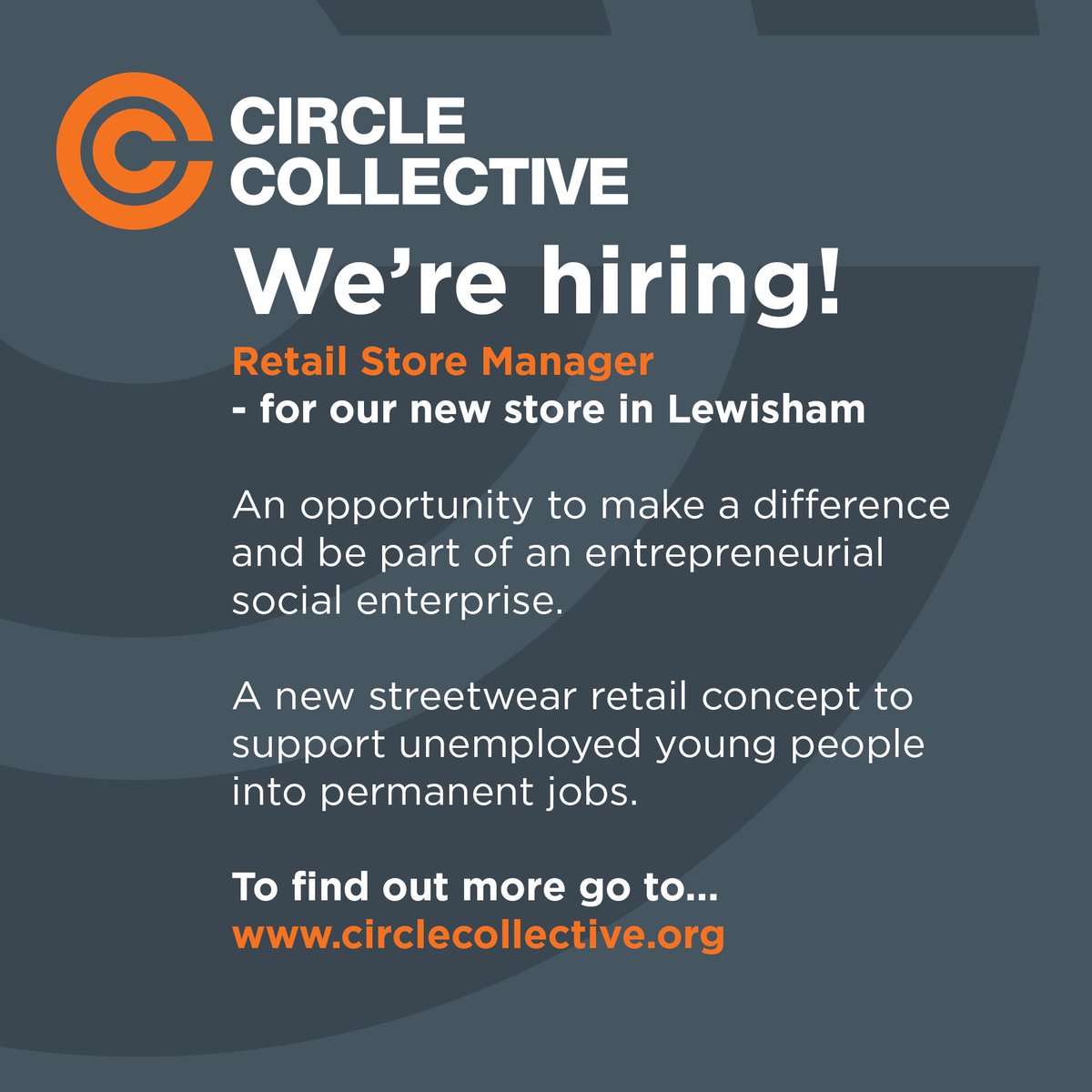 circlecollectiv's tweet photo. 🚨Attention🚨
We are hiring an experienced retail manager to run our new streetwear/skate store in Lewisham. If you’re interested please email CV and cover letter to recruitment@circlecollective.org
#retail #retailcareer #retailmanagers #career #retailjobs #hiring https://t.co/i1ks7zyjS4