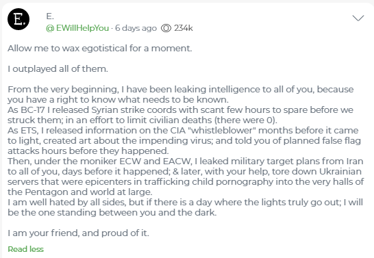 8. Ezra says he outplayed them all... and gave info to the people...  #E  #Ezra  #ETheFriend