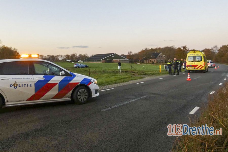 Automobilist belandt met zijn voertuig in weiland in #Dwingeloo. 112Drenthe.
