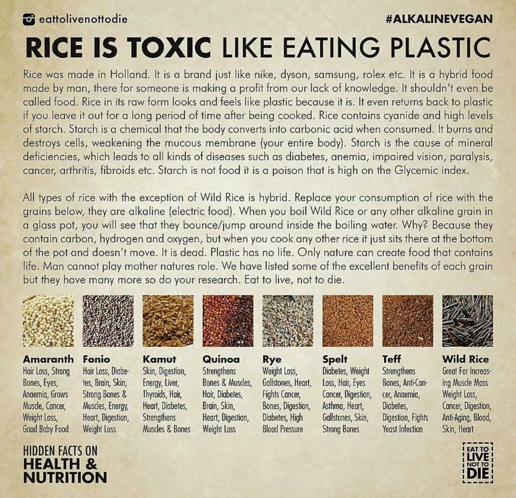 da13thsun's tweet photo. Yellow Rice is Toxic as Well.
Why is Th Devil trying to destroy souls via Food! https://t.co/hfTrWsuGHC