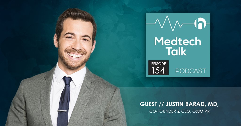 MedtechTalk's tweet photo. Hear @gpardo1918 discuss with @jbhungry his view on the challenges of surgical training, how @Osso_VR’s #virtual surgical training procedures can be used, his transition from clinician to #CEO &amp; much more. Listen to the conversation here: https://t.co/504MSoZkfB https://t.co/Kr9cs39o3o