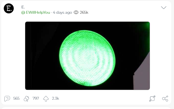 12. parlers his speech and a green light...