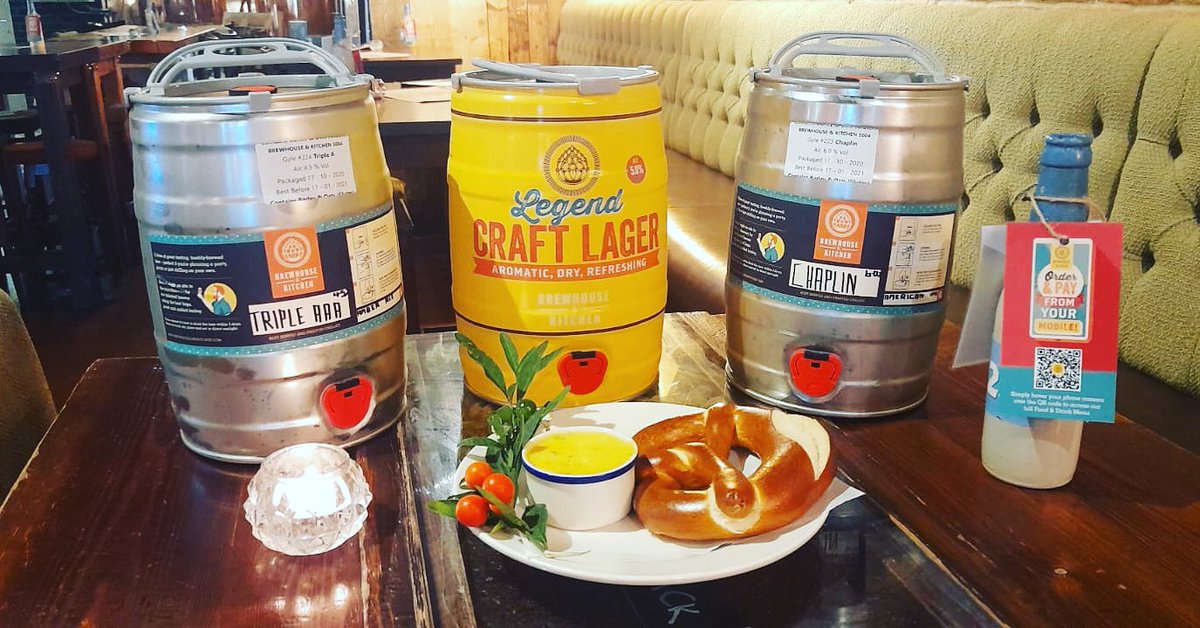 Love our beer? Miss it when you’re at home? 

Take it away! 🍻
Or get it delivered to your door! 🚀 

Choose from... Stouts, IPA’s, APA’s &amp; our Lagers! 

Order Yours! 👇🏼
brewhouseandkitchen.com