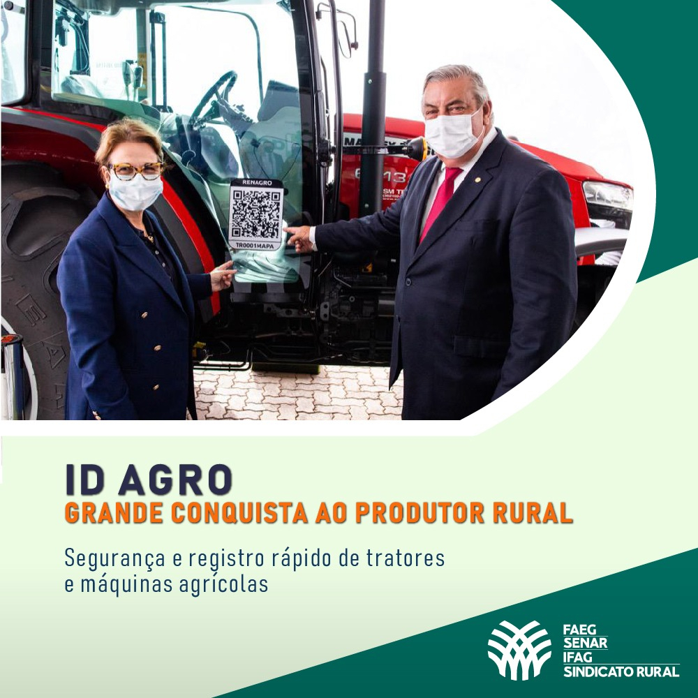 SistemaFaeg's tweet photo. A implantação do #IDAgro, irá garantir ao produtor rural gratuidade em seu uso e proporcionará benefícios como a garantia fiscal de propriedade do trator, reduzindo os custos com seguro e facilitando os processos de financiamento com garantia é esperada pelos produtores rurais. https://t.co/ulMJLeP2PA