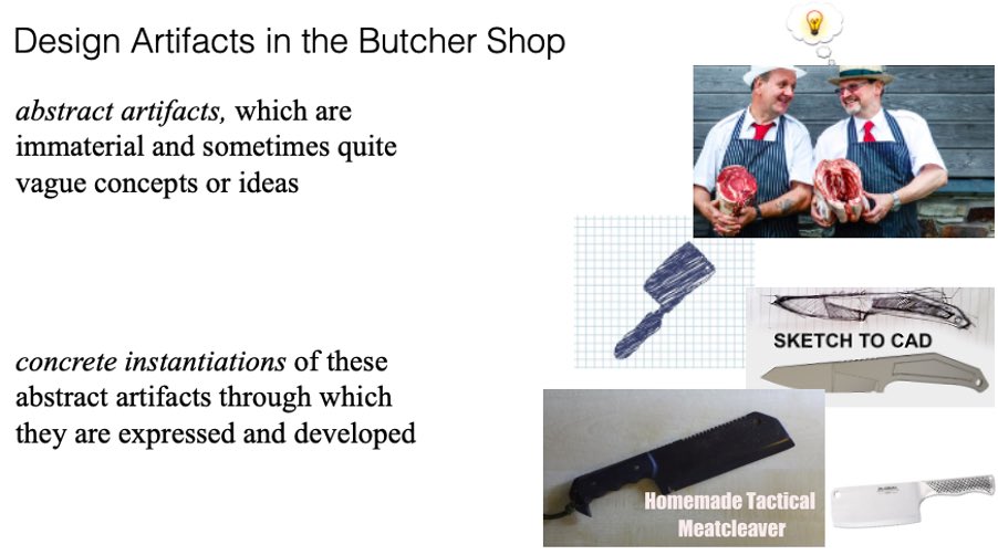 This is of course not unique to entrepreneurship. Using sketches, storyboard, prototypes etc. as intermediate design-artifacts to drive iterative design processes is common across design oriented professions (and conceptually across design oriented academic fields). (8/18)