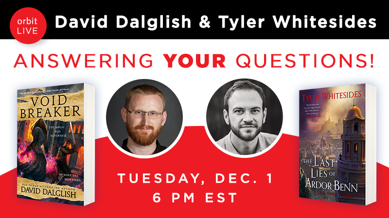 Orbit Books (@orbitbooks) on Twitter photo Join fantasy authors @thatdalglishguy and <a href="/twhitesides/">Tyler Whitesides</a> on Tuesday December 1st at 6pm EST for a conversation about their books and a live Q&A.
Register here: ow.ly/7f2h50ClMNS Join fantasy authors @thatdalglishguy and <a href="/twhitesides/">Tyler Whitesides</a> on Tuesday December 1st at 6pm EST for a conversation about their books and a live Q&A.
Register here: ow.ly/7f2h50ClMNS