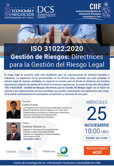 uejecutivos's tweet photo. [WEBINAR 25.11] Inscríbete en el encuentro organizado por el Centro de Investigación en Información Financiera, y que será dictado por Carlos Pavez, ex presidente de la Comisión para el Mercado Financiero, ex superintendente de Valores y Seguros https://t.co/YafQBTeXHp https://t.co/1A1naIK44a